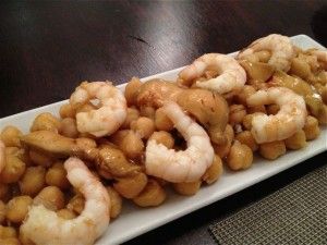 gambas, garbanzos y foie de la Gastrotaberna. Blog Esteban Capdevila