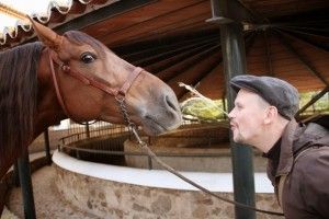 Caballo de Juan tirado con el sumiller Torsten. Blog Esteban Capdevila