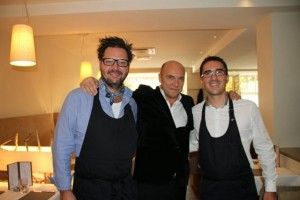 Chef Rikard Hult, Esteban Capdevila y Guillaume Roubet