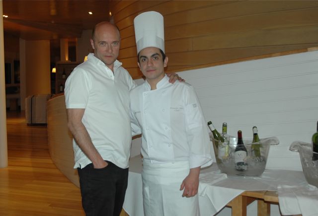 Esteban Capdevila y el Chef Rolando Díaz en Patagonia