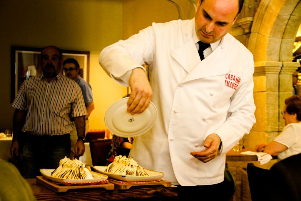 preparación corte del sufle CASA MANDO